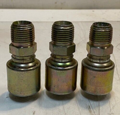 #ad #ad 3 Quantity of Gates Hydraulic Hose Fittings 8PD0C 21mm Thread 32mm OD 3 Qty $29.99