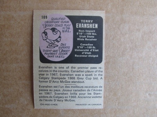 1971 O-PEE-CHEE CFL FOOTBALL CARD SINGLES COMPLETE YOUR SET U-PICK UPDATED 8/20 - Picture 197 of 225