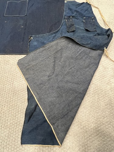 Vintage Sanforized Workwear Blue Denim Apron - Picture 6 of 9