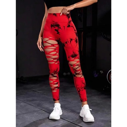 Women's Fashion Seamless Tie Dye Skinny Yoga Pants Female Clothes New Casual - Bild 17 von 27