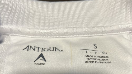 Antigua Damen weißes LPGA Logo Golf Polo Shirt, Größe S, neu ohne Etikett!  SCHÖN! - Bild 4 von 7