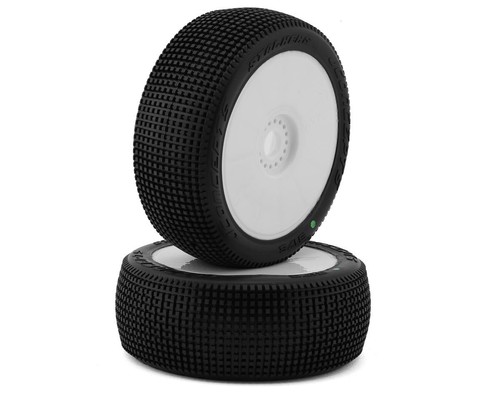 JConcepts Stalkers 1/8 Pre-Mounted Buggy Tire (White) - Picture 1 of 8