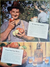 Vintage 1938 Four Roses Whiskey Frankfort Distilleries Color Print Ad