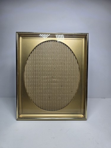 Vintage Gold Mat Photo Picture Frame Gold Oval Ornate insert 8” X 10”