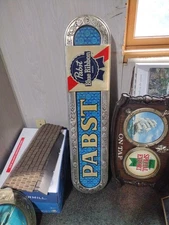 Vtg Pabst Blue Ribbon Beer Sign Tavern Window Light up sign PBR Man Cave PUB BAR