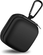 Black EVA Earphone Case with Clip Storage Organizer