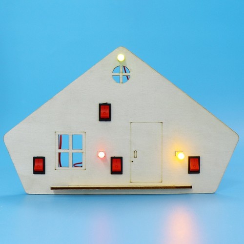 STEM Toy Wooden House with Led Light Change For Physics Students - Picture 7 of 8