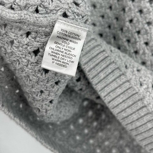 LOFT offener Strickpullover Baumwolle grau Größe L Petite - Bild 4 von 5