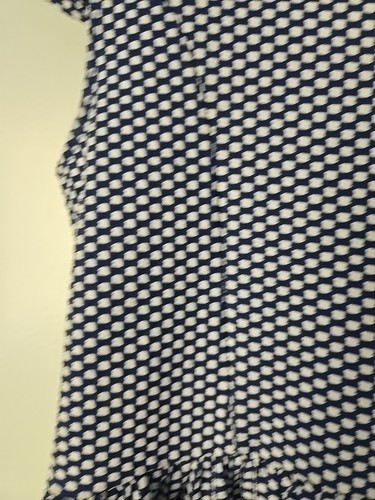 Poof! Couture Dress Navy Blue and White Raised Square Design Sz Girls Large - Picture 7 of 8