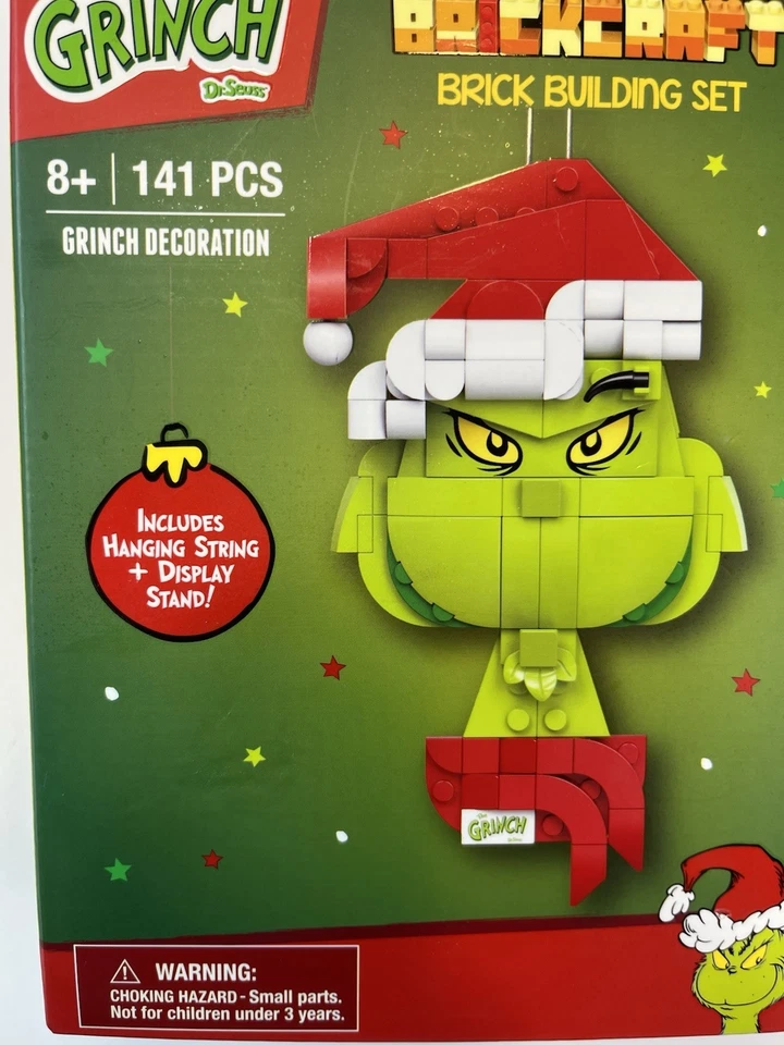 Dr Seuss Brickcraft Ornament Building Sets The Grinch Max Christmas Holiday New - Image 2 of 4