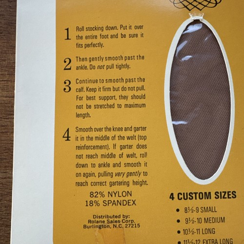 x3 Ultra Sheer NOS Vintage Support Stockings Seamless 1970s - Picture 7 of 9