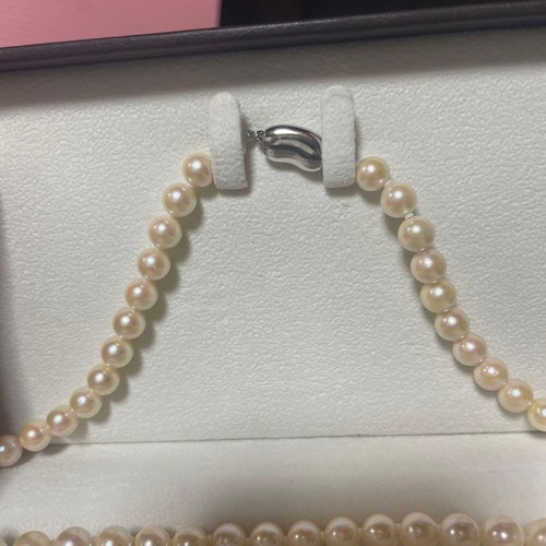 Milluflora Pearl Necklace Akoya Pearl w/box Near Mint condition ship from Japan - Picture 12 of 24
