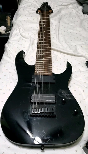 2014 Ibanez RG8 BLACK 8 String Electric Guitar I 140315333 GC Missing One String