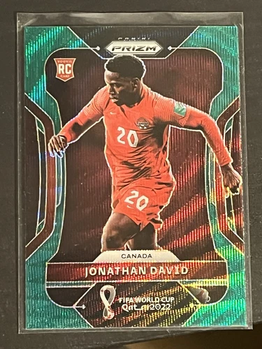 2022 Prizm World Cup Jonathan David GREEN WAVE ROOKIE SP #49 Panini Canada RC