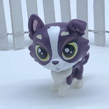 Littlest Pet Shop Dawna Robertson Purple White  Spotted Dog #3913 Barcode