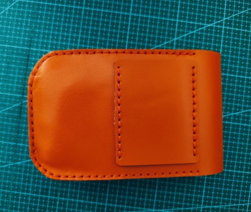 Elegant belt bag made of light brown cognac-colored leather - handmade. - Picture 8 of 10