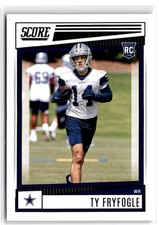 2022 Panini Score Ty Fryfogle #396 Rookie Dallas Cowboys
