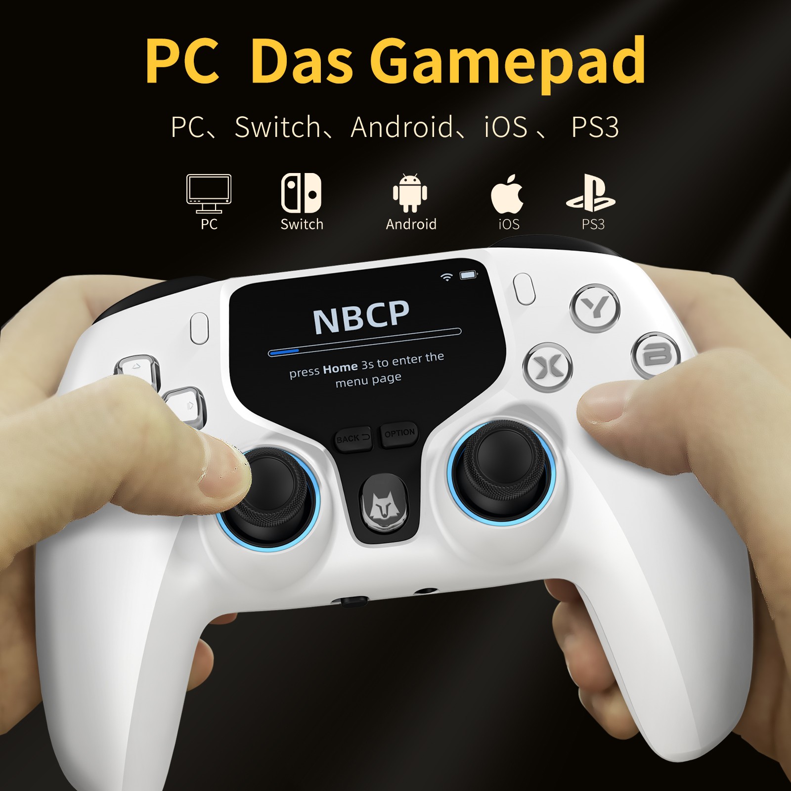 Kein Stick Drift Wireless Gaming Controller Gamepad für PCSwitchiOSAndroid