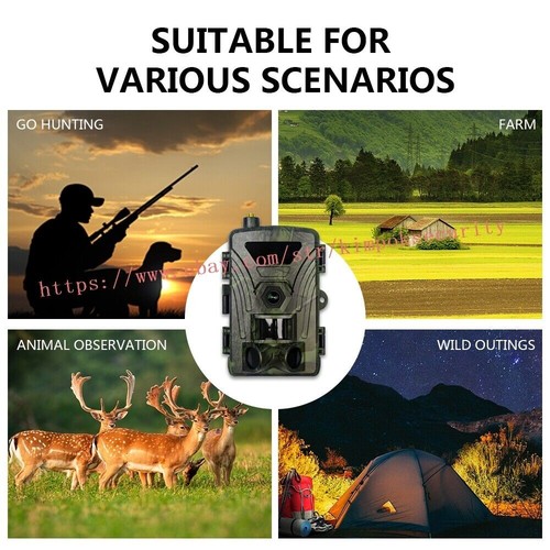 4K 4G Hunting Game Trail Camera 60MP Wildlife Waterproof Cam Night Vision PIR - Picture 8 of 21