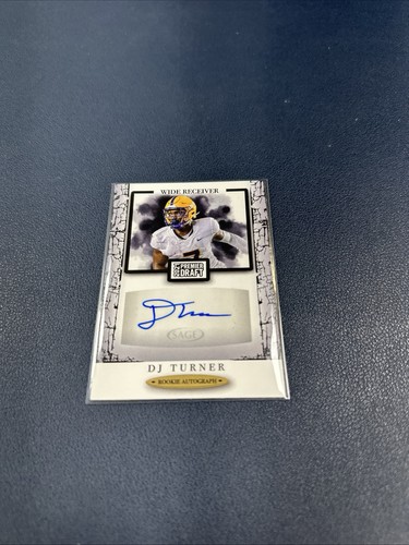 2021 SAGE PREMIER DRAFT DJ TURNER A21 AUTO BLACK RC PITTSBURGH PANTHERS AB1