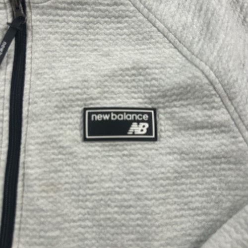 New Balance Hoodie Men's Medium Poly Knit Full Zip Jacket Heather Gray - Picture 7 of 13