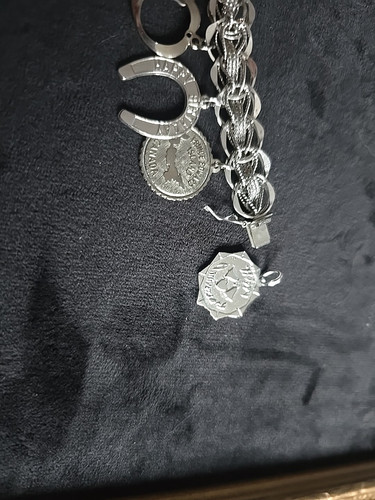 sterling silver charm bracelet vintage - Picture 12 of 13