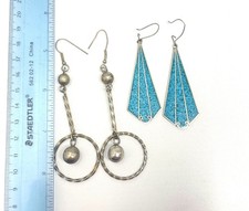 Vintage Dangle Earrings Lot 2 Pairs Mexico Cr...