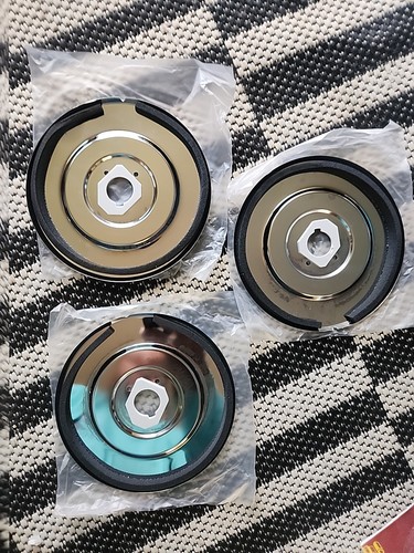 Lot 3 Moen Style Chateau Escutcheon in Chrome for Single-Handle Tub and Shower  - Picture 6 of 9