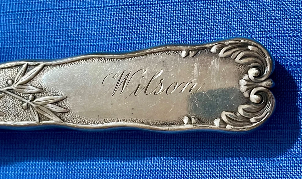 Gorham St. Tenedor tallado Cloud plata esterlina 1885 antiguo Saint Cloud de Gorham Foto 4 de 4