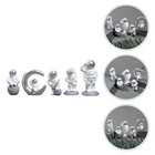  5 Pcs Astronaut Figurine Set Model Outer Space Room Decor for Boys