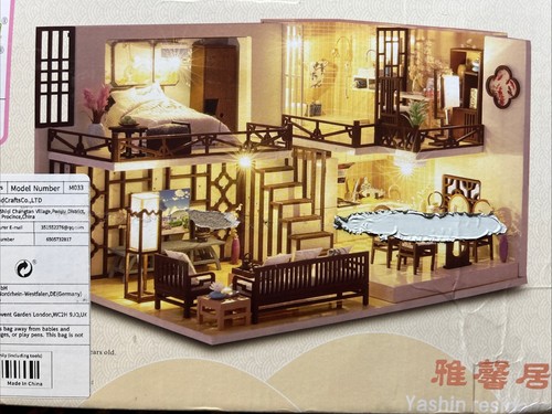 DIY 1:24 Miniature DollHouse Furniture Model House Craft Kit WITH DUST COVER - Picture 9 of 9