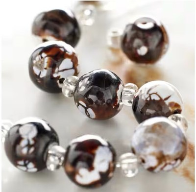 Amber Round Agate Stone Beads, 10mm by Bead Landing