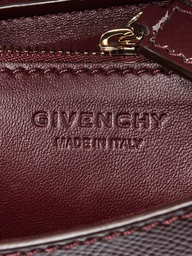 Bolso Givenchy Borgoña Charol Piel de becerro Nobile Solapa - Imagen 8 de 9