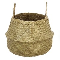 Geflochtener Korb Aus Seegras NatüRlich Dekokorb Boho-Stil Deko Natur 40Cm