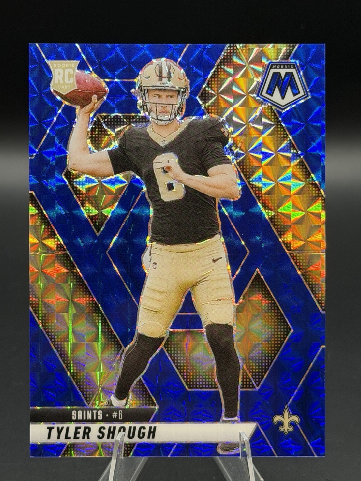 Tyler Shough RC /99 - 2025 Panini Mosaic Mosaic Blue #312 - Saints - SP