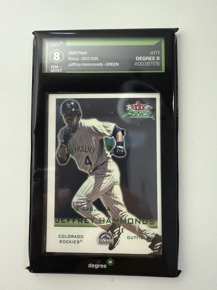 2001 Fleer Focus GREEN Jeffrey Hammonds #207/335 DEGREE 8 Rockies - Image 3 of 3