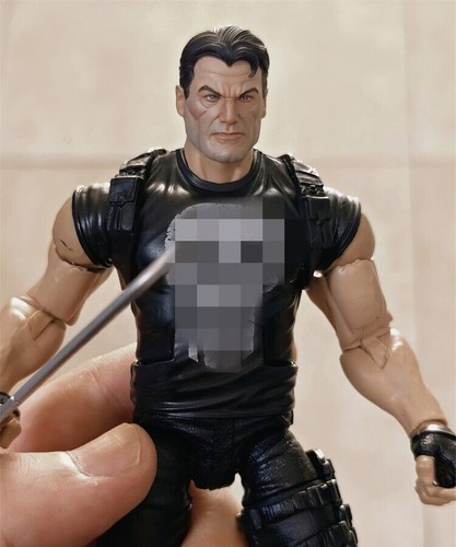 Painted 1:12 Head Sculpt Punisher Frank Castle For 6" Male Action Figure Body - Picture 2 of 7