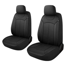 Premium Leather Car Seat Covers Front Set, Waterproof Stain-Resista... Fast Ship
