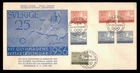 DR WHO 1956 SWEDEN FDC OLYMPICS CACHET COMBO COIL/BOOKLET PAIR w29746