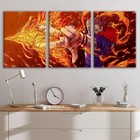 3pcs Fashion Anime Comic Art Character Wall Art Canvas Framed 50x70cm