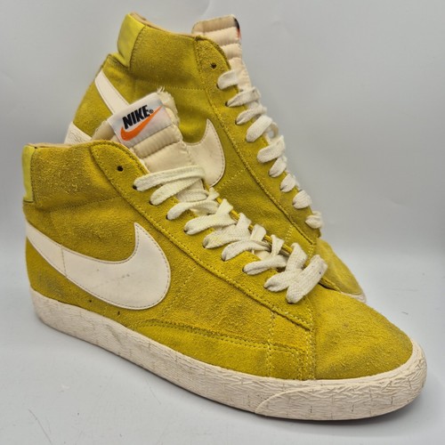 Nike Blazer High Top Sneaker Sunshine Yellow Suede UK 8 EUR 42,5 US 9