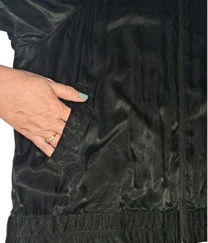 Won Hundred Women’s Jacket Size 42 (US 10 M/L) Black Viscose Cupro Full Zip - Picture 7 of 10