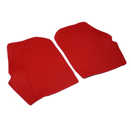 Red Full Floor Mats Black Carpet Liners Accessories for Corvette C8 2020-2024 - Picture 10 of 18