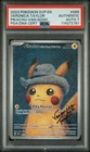 PSA 7 Pikachu Grey Felt Hat #085 Veronica Taylor Autograph 2023 Promo 114272181