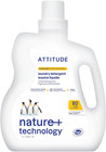 ATTITUDE Liquid Laundry Detergent, EWG Verified, HE Compatible, Plant-Based & Ve