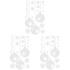  Set of 3 Schneeflockendekorationen Laden Sie Fensteraufkleber Ein