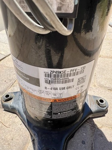 COPELAND SCROLL COMPRESSOR model ZP49K5E - PFV - 130 year 2015 - 220v single ph