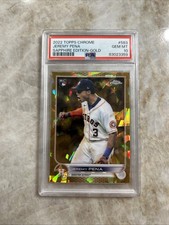 JEREMY PENA 2022 TOPPS CHROME #583 SAPPHIRE EDITION-GOLD /50 PSA 10 ASTROS