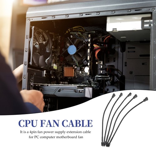 5 PCS Fan Interface Extension Cable PWM Power Cord for Cooling Fans - 第 3/12 張圖片