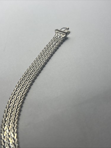 Pulsera Italia de malla de plata de ley 925 7-1/4" - Imagen 4 de 8